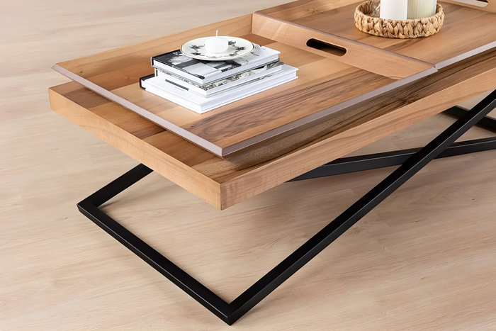 Hanah Home Towly - Mesa de centro Nogal
